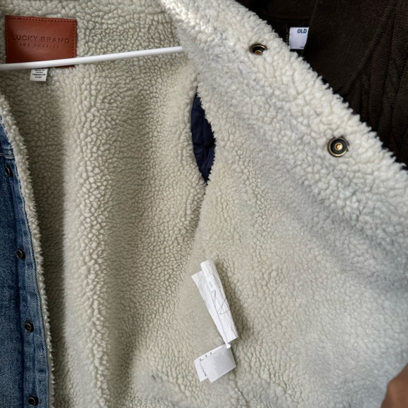 Lucky Brand Blue Denim Sherpa Jacket - Picture 5 of 6